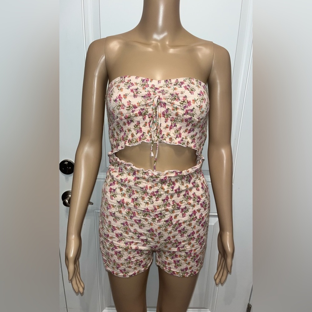 Freepeople Smock 2 Piece Bandeau Top Set